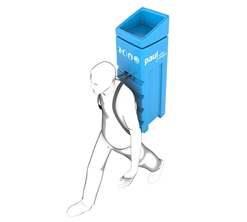 Visualisierung Wasserrucksack PAUL